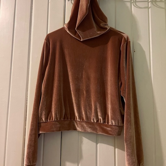 Vs pink cropped rhinestone bling hoodie X-large like new - Picture 5 of 8